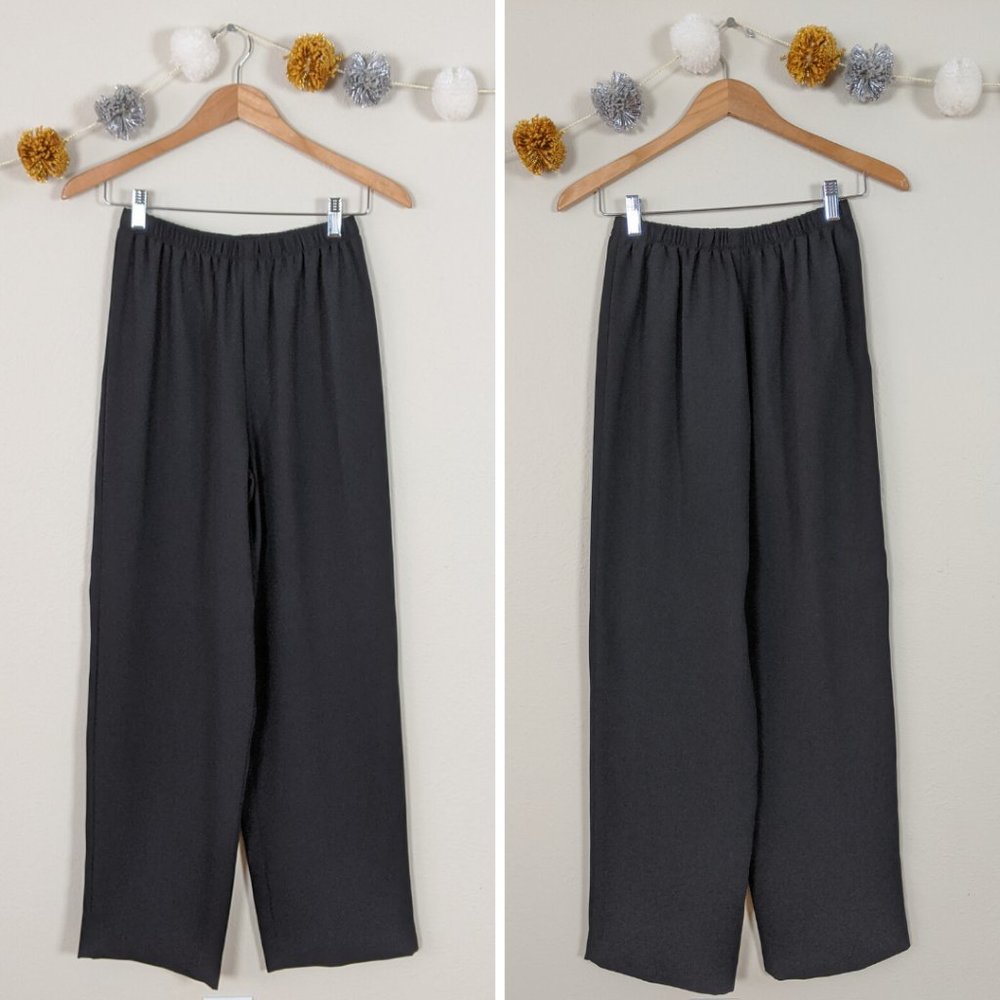 Positive Attitude Black Crepe Trousers Size 6P